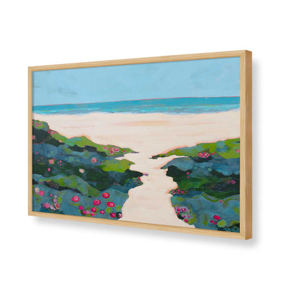 [Color:American Maple], Picture of art in a American Maple frame of the corner
