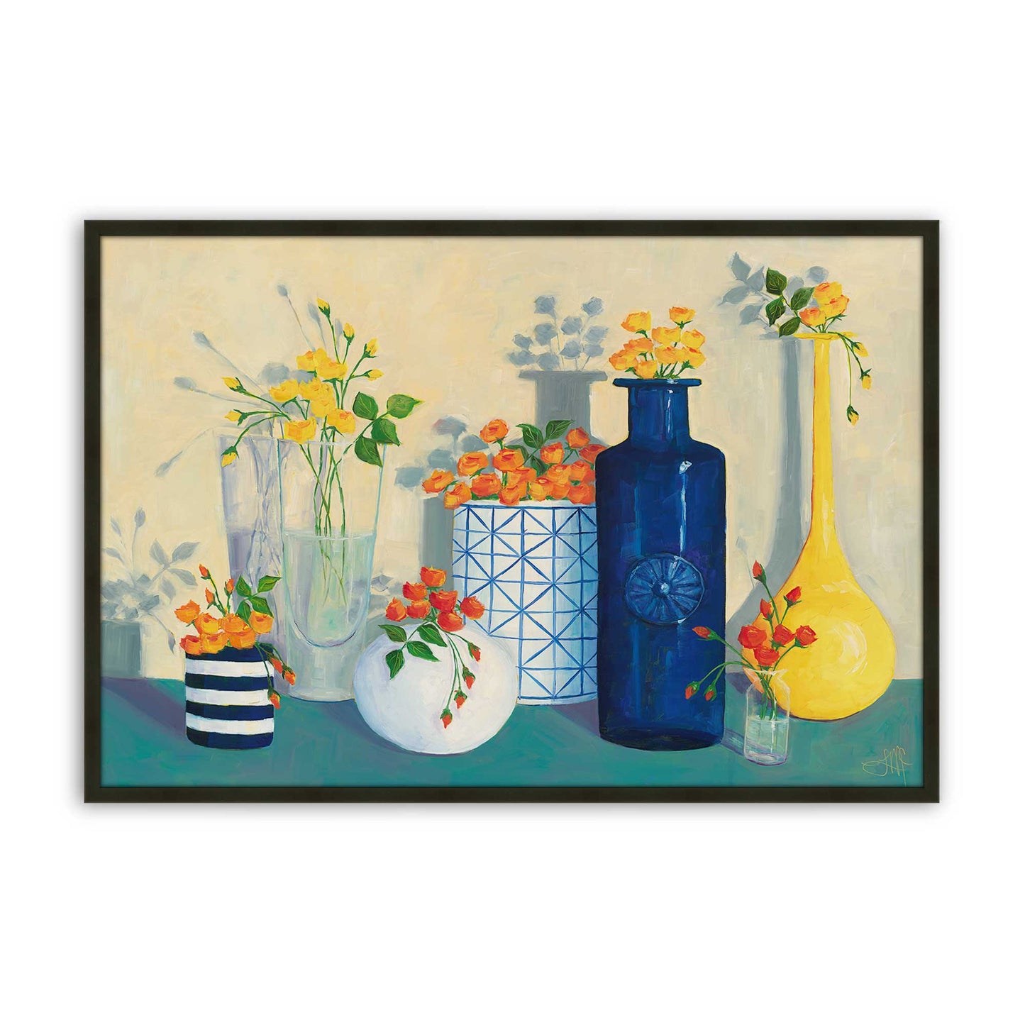 [Color:Satin Black], Picture of art in a Satin Black frame