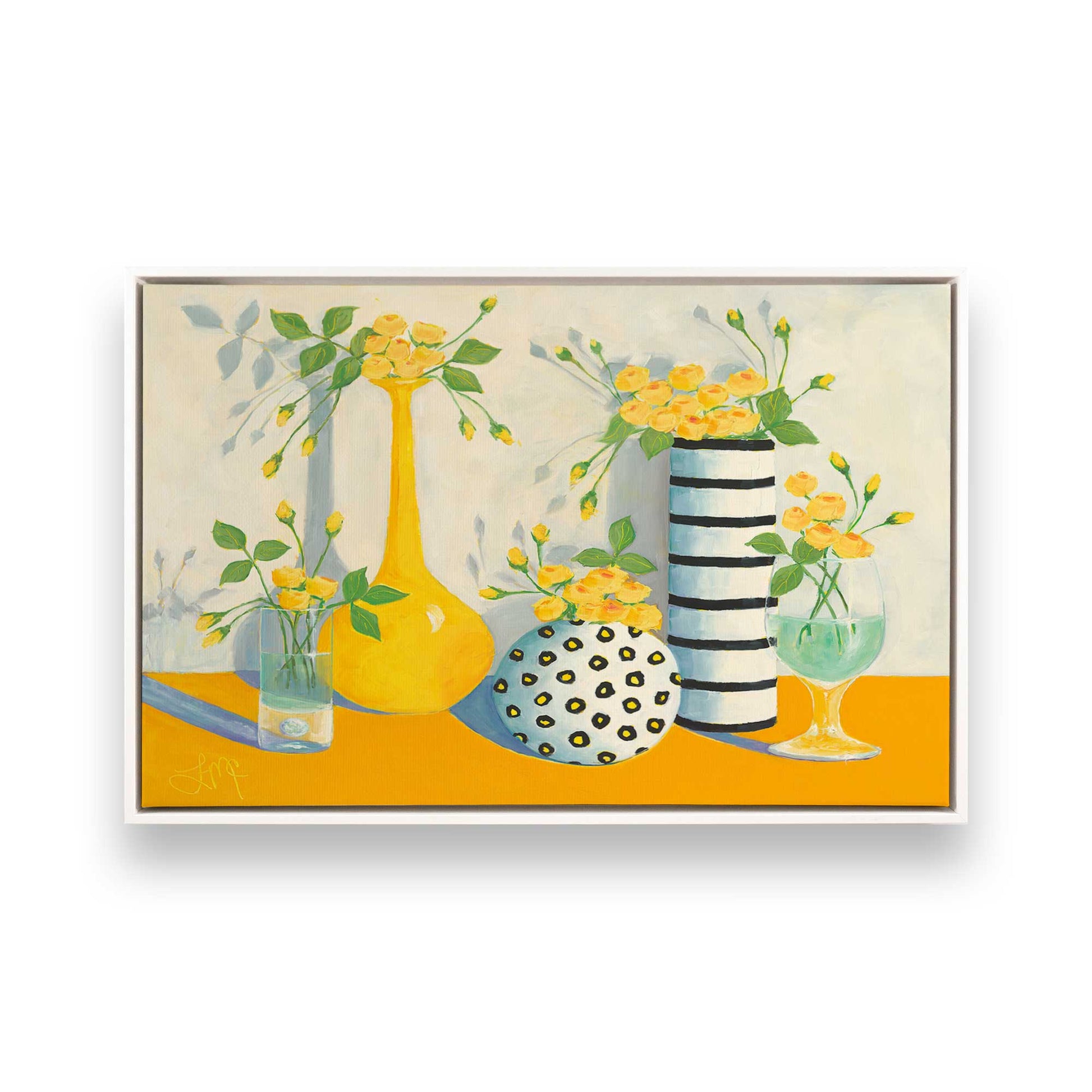 [Color:Opaque White], Picture of art in a White frame