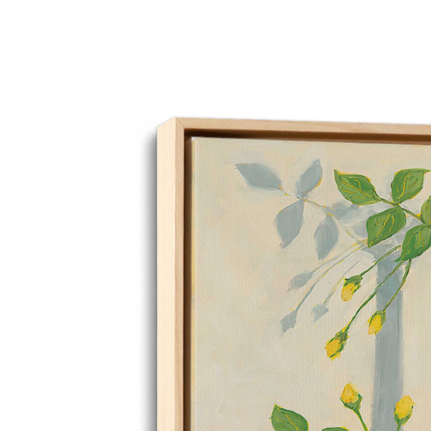 [Color:American Maple], Picture of art in a American Maple frame at an angle