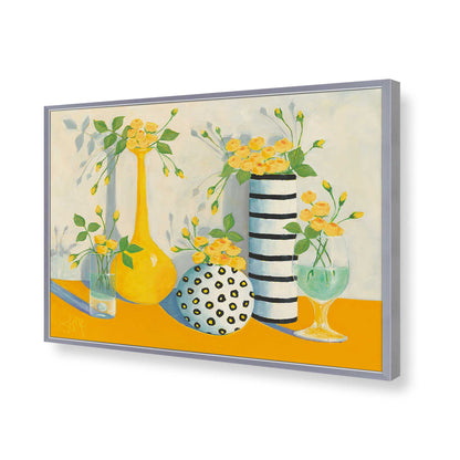 [Color:Polished Chrome], Picture of art in a Polished Chrome frame of the corner
