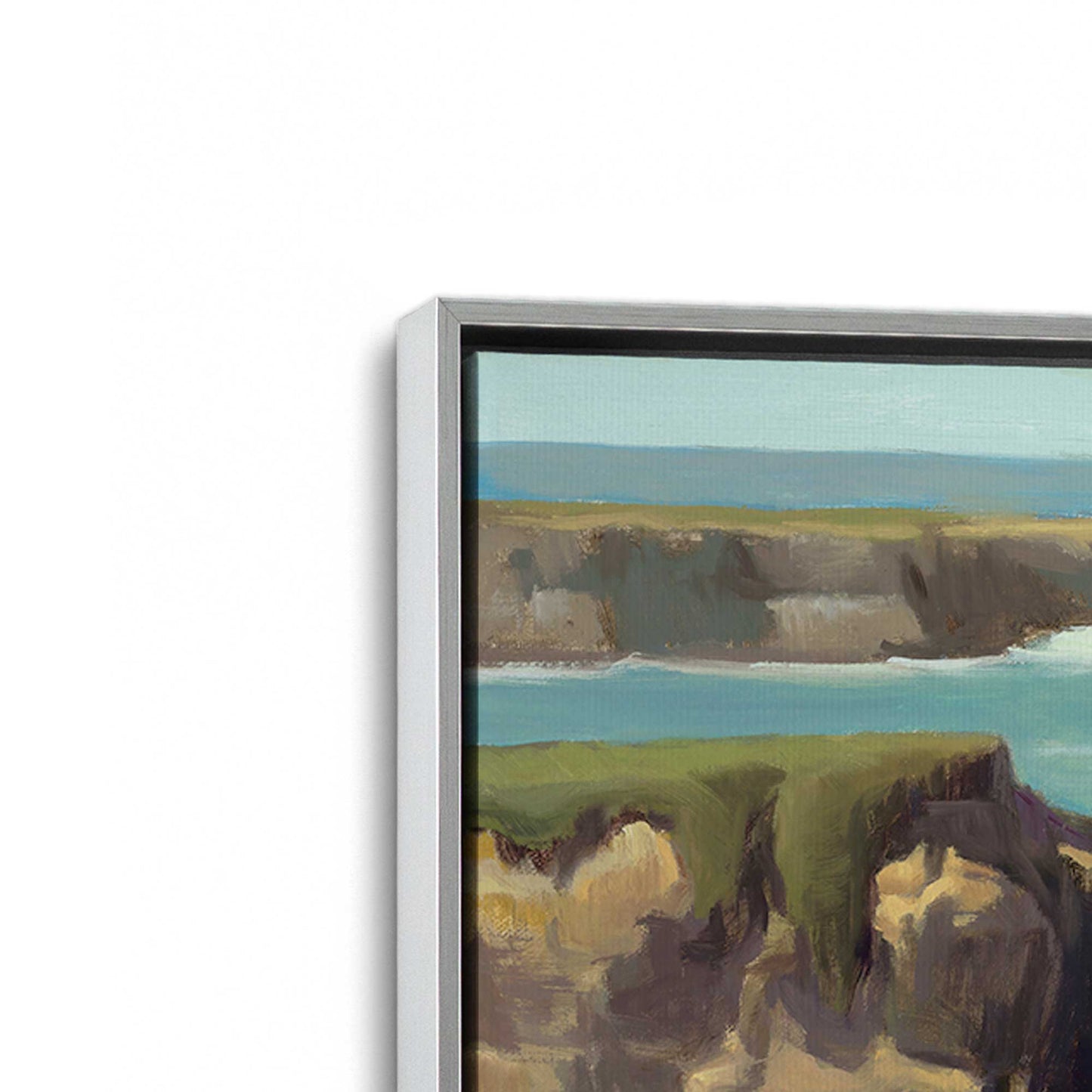 [Color:Polished Chrome], Picture of art in a Polished Chrome frame at an angle