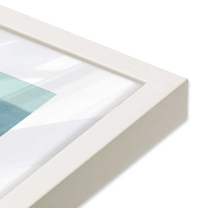 [Color:Opaque White], Picture of art in a Opaque White frame at an angle