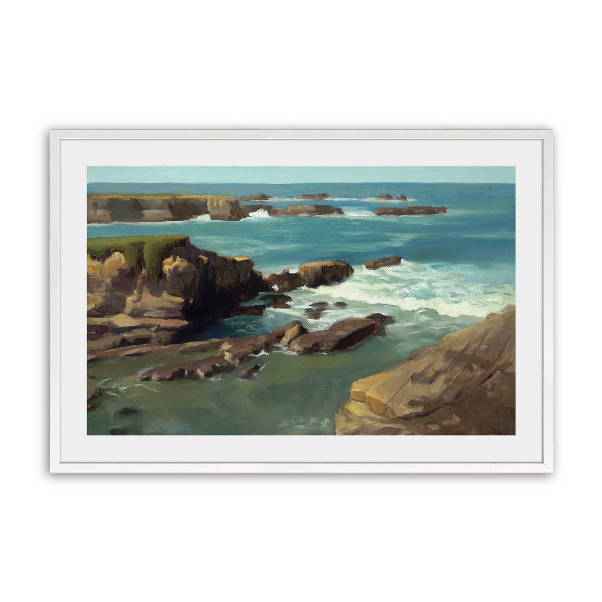 [Color:Opaque White], Picture of art in a Opaque White frame