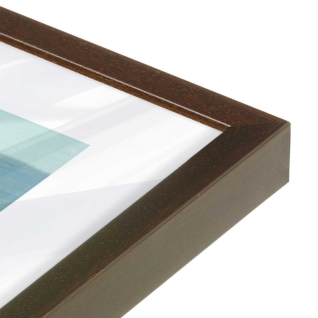 [Color:Brown], Picture of art in a Brown frame at an angle
