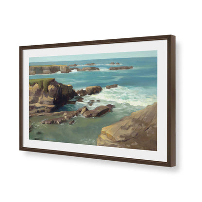 [Color:Brown], Picture of art in a Brown frame of the corner