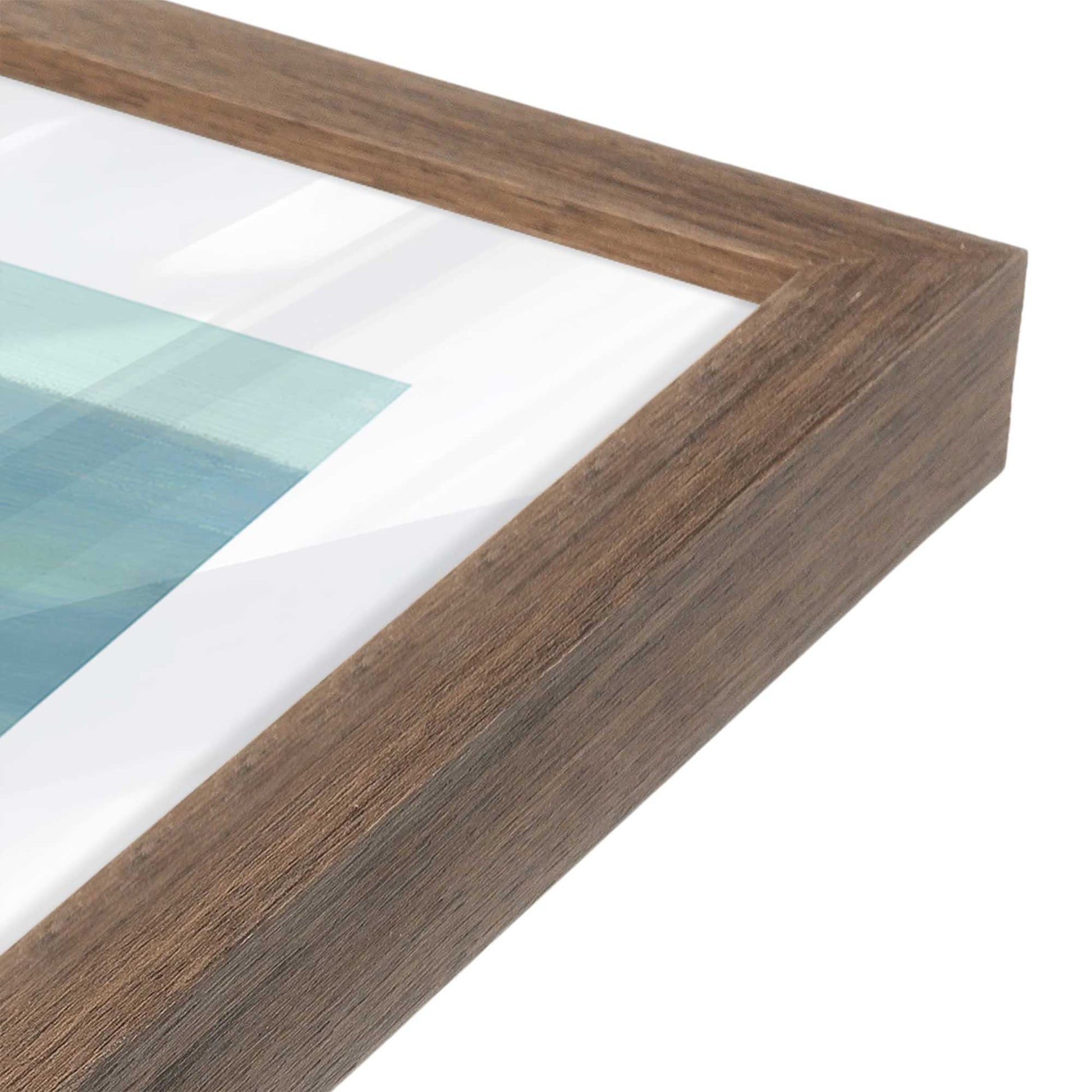 [Color:Walnut], Picture of art in a Walnut frame at an angle