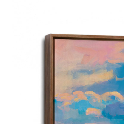 [Color:Walnut], Picture of art in a Walnut frame at an angle