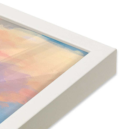 [Color:Opaque White], Picture of art in a Opaque White frame at an angle