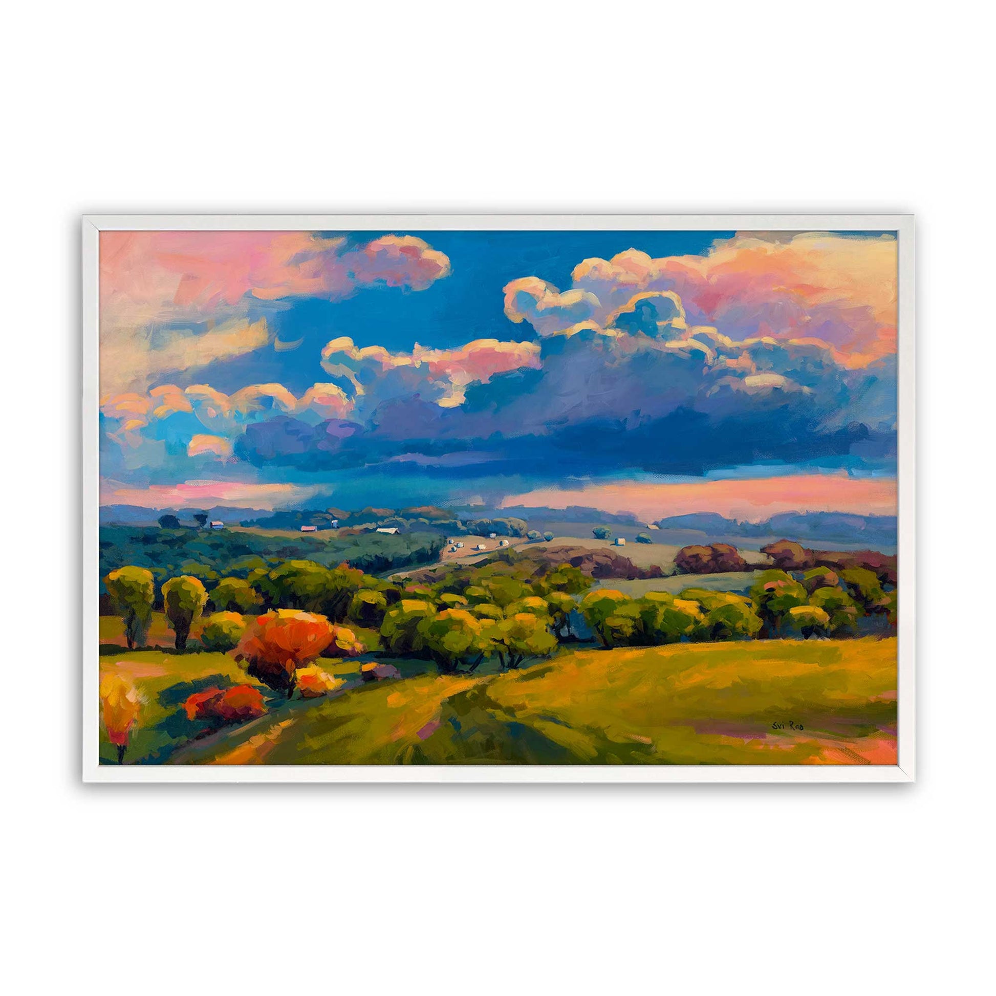 [Color:Opaque White], Picture of art in a Opaque White frame