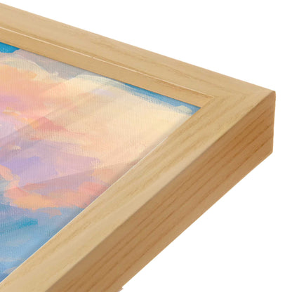 [Color:American Maple], Picture of art in a American Maple frame at an angle