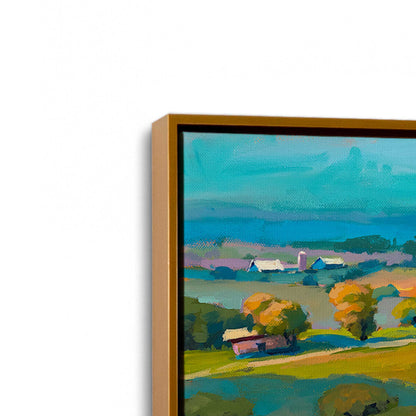[Color:Polished Gold], Picture of art in a Polished Gold frame at an angle