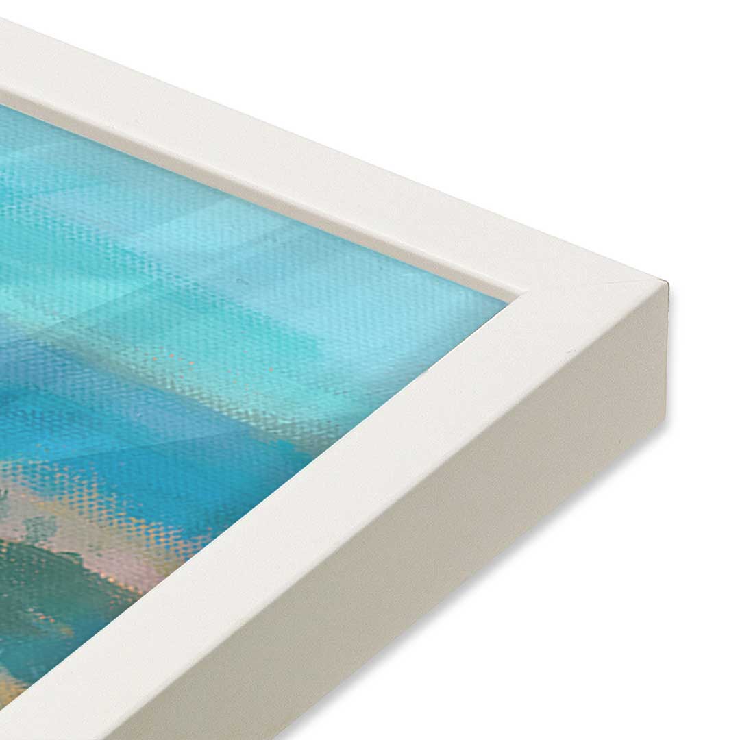 [Color:Opaque White], Picture of art in a Opaque White frame at an angle
