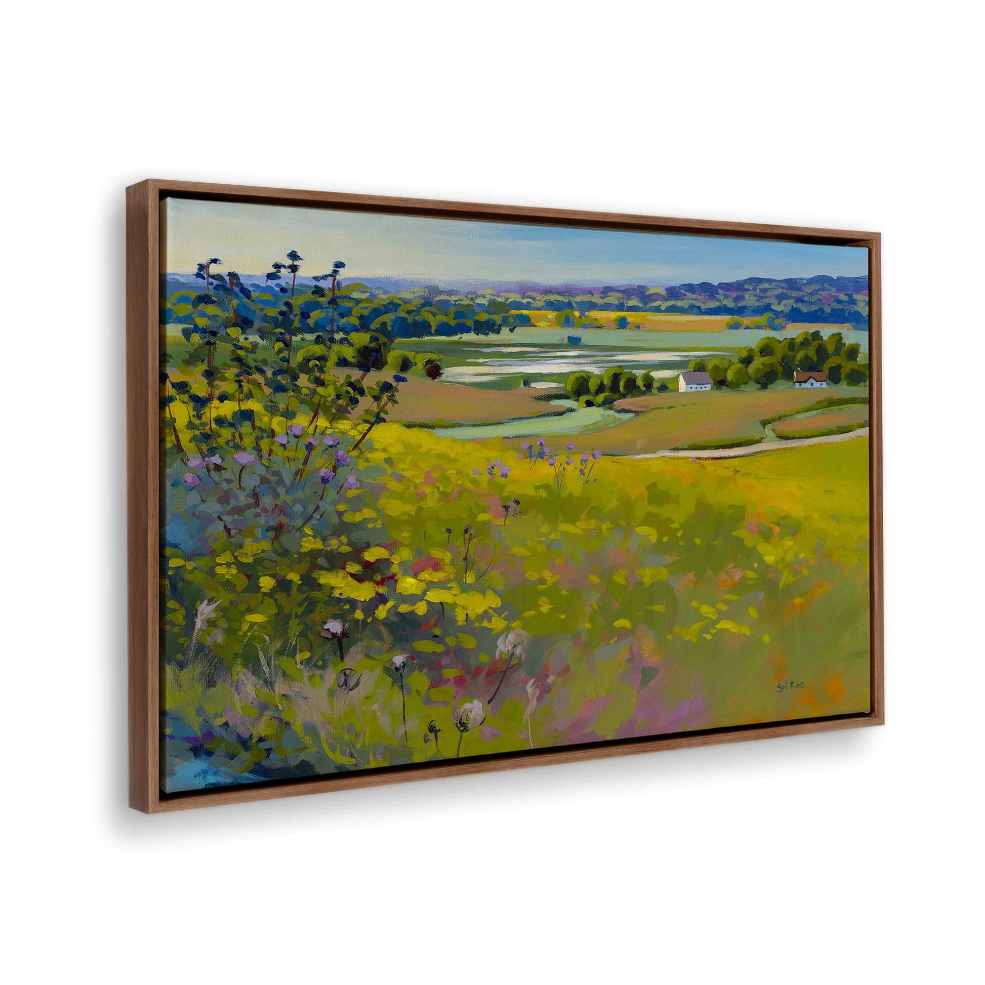 [Color:Walnut], Picture of the corner of the art