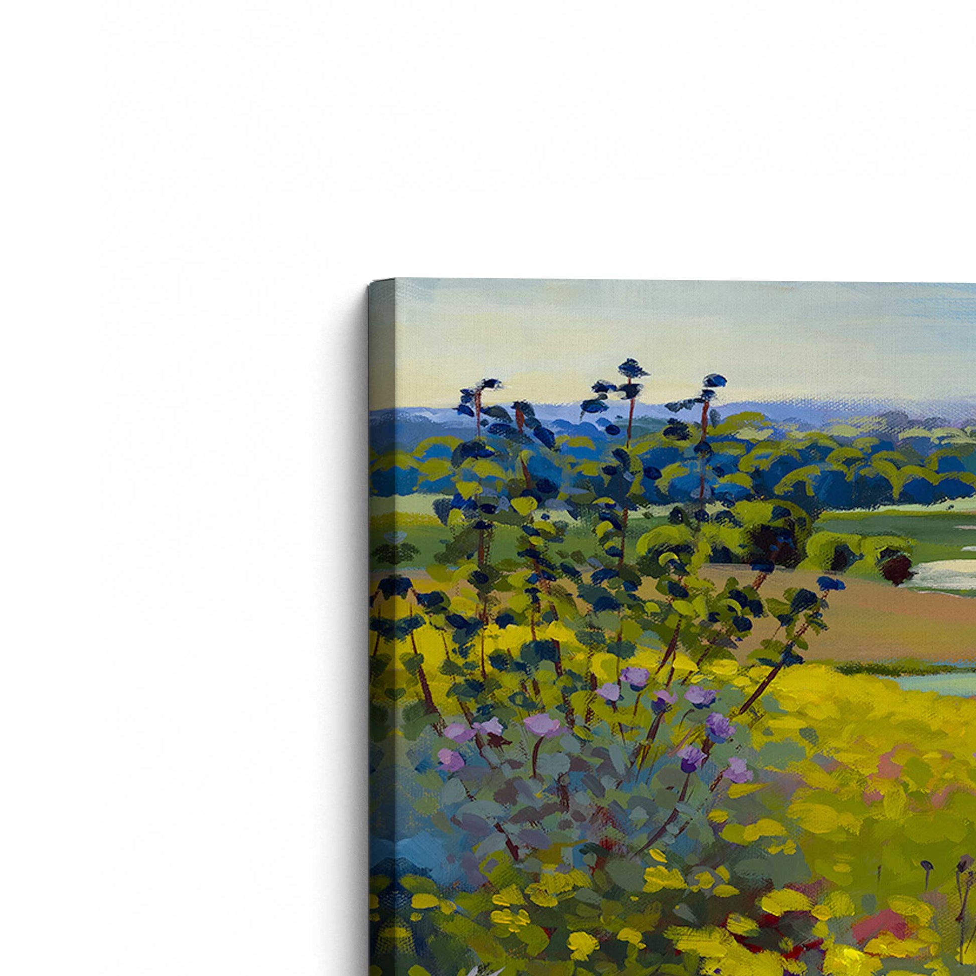 [Color:Stretched Canvas], Picture of the corner of the art