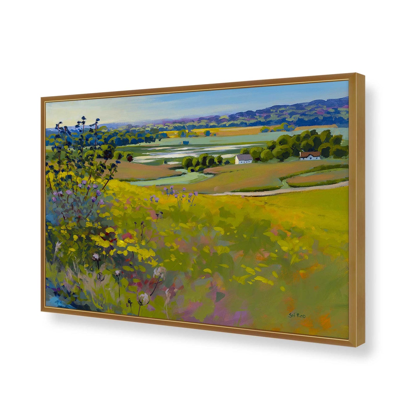 [Color:Polished Gold], Picture of art in a Polished Gold frame of the corner