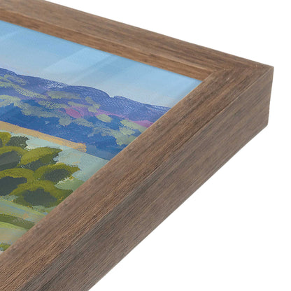 [Color:Walnut], Picture of art in a Walnut frame at an angle