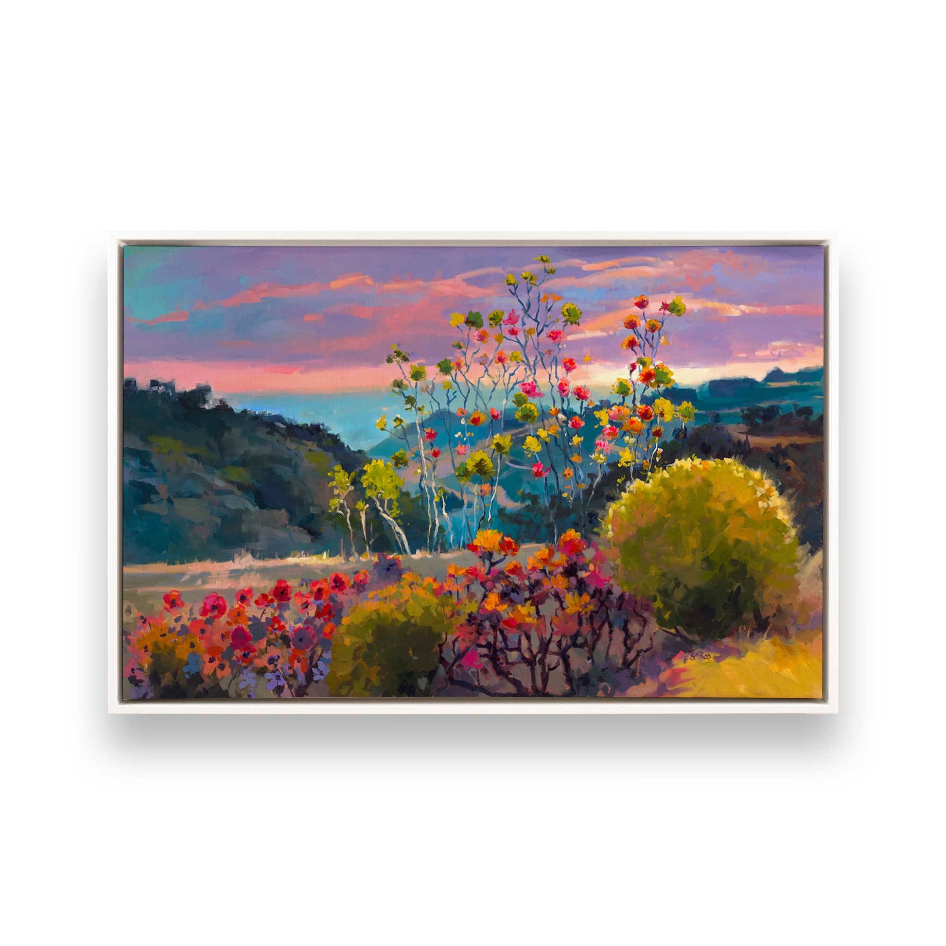 [Color:Opaque White], Picture of art in a White frame