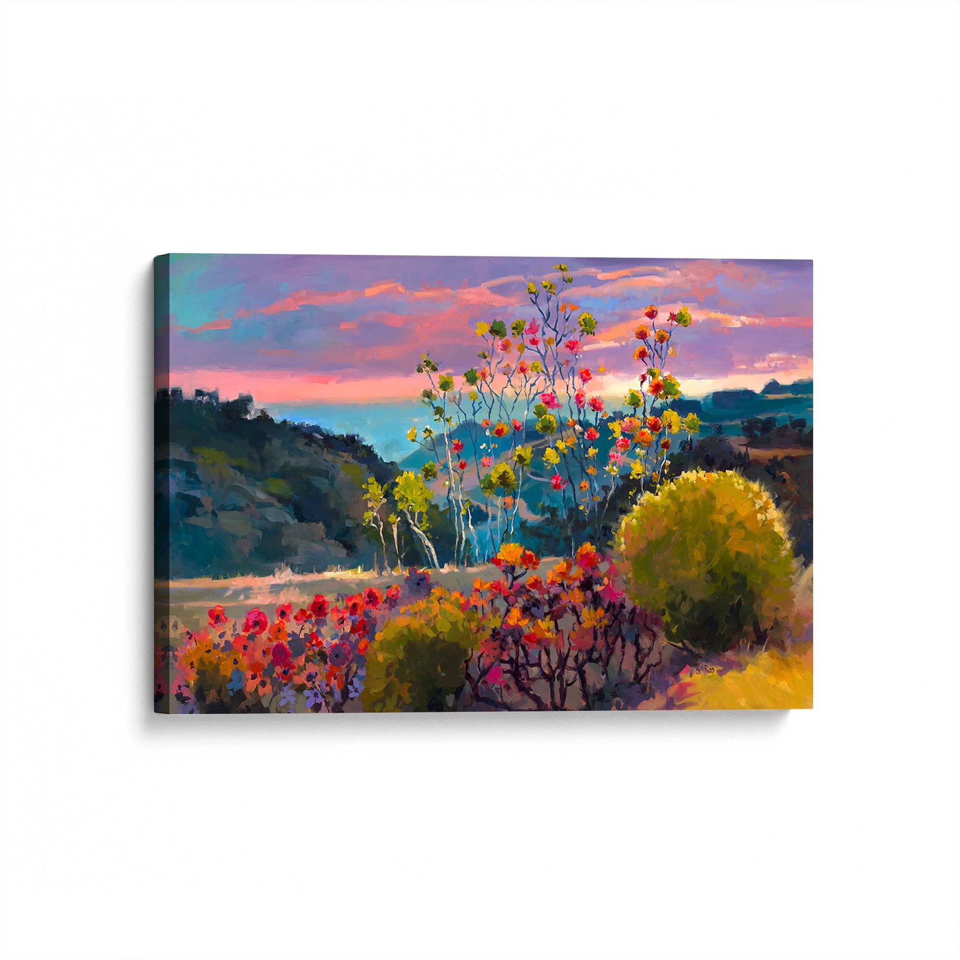 [Color:Stretched Canvas], Picture of art at an angle