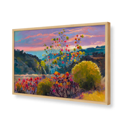 [Color:American Maple], Picture of art in a American Maple frame of the corner