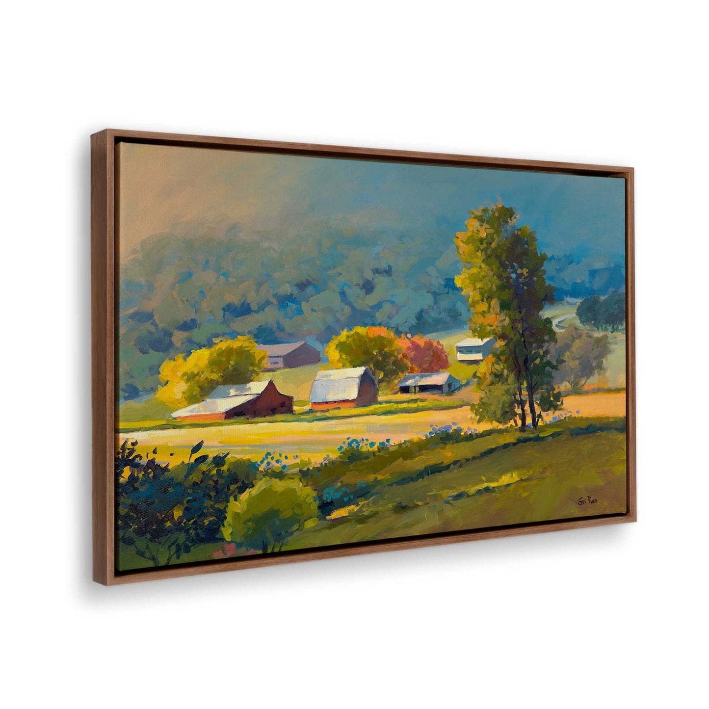 [Color:Walnut], Picture of the corner of the art