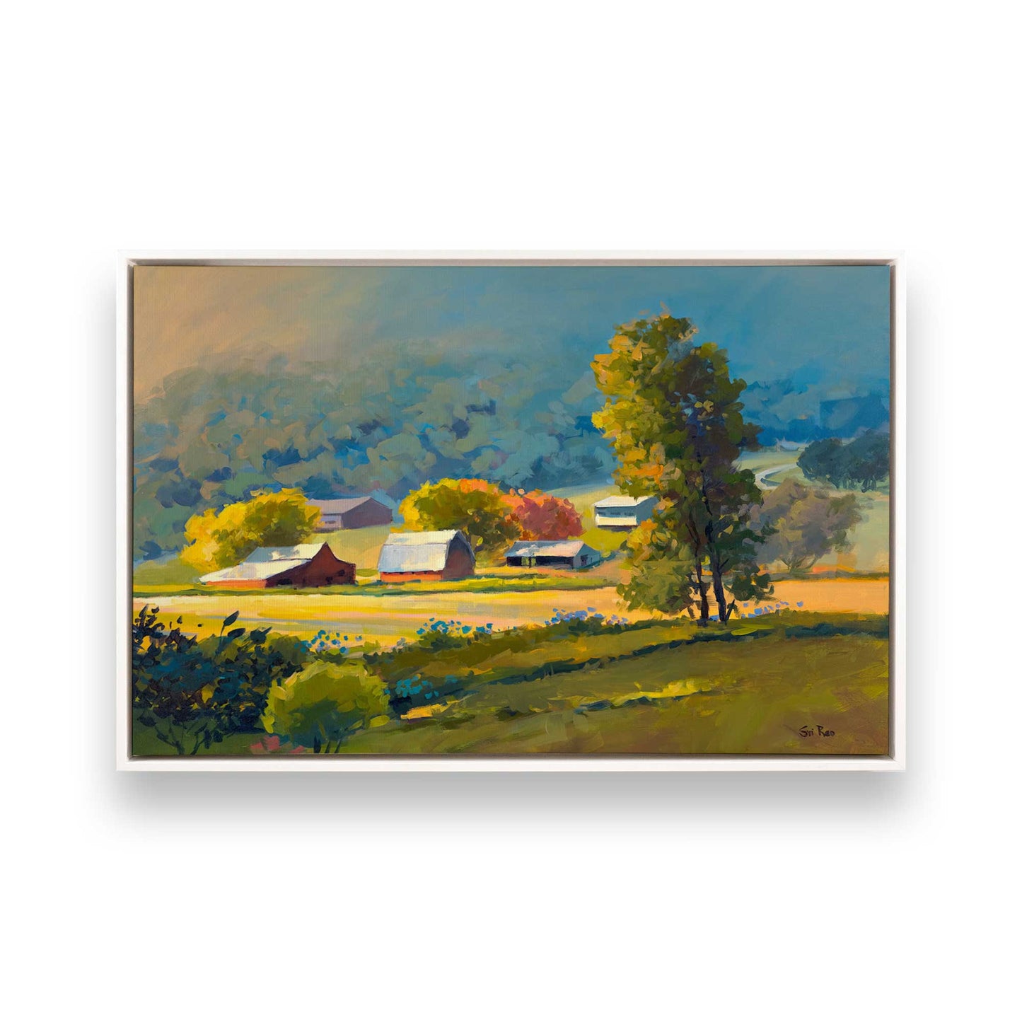[Color:Opaque White], Picture of art in a White frame