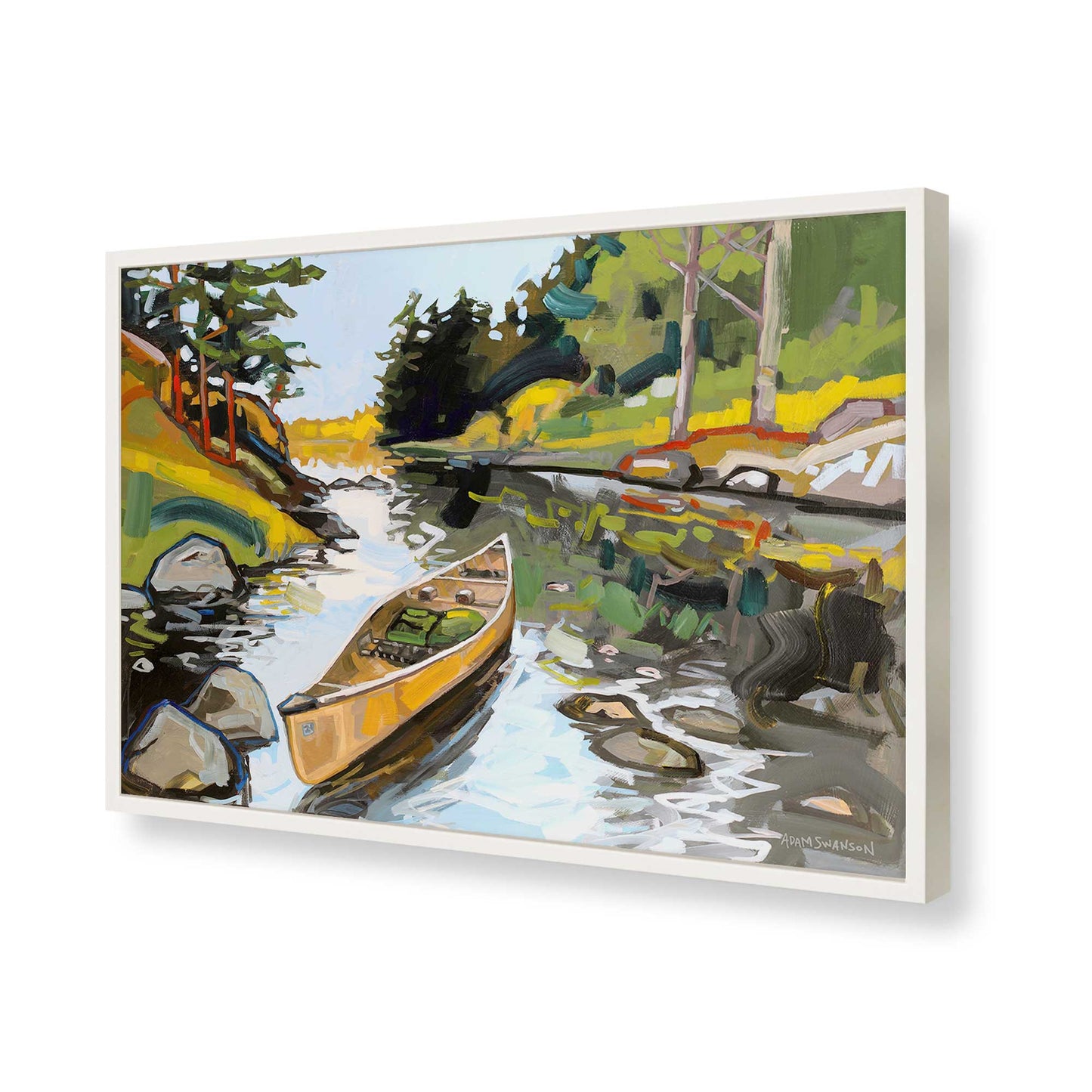 [Color:Opaque White], Picture of art in a Opaque White frame of the corner