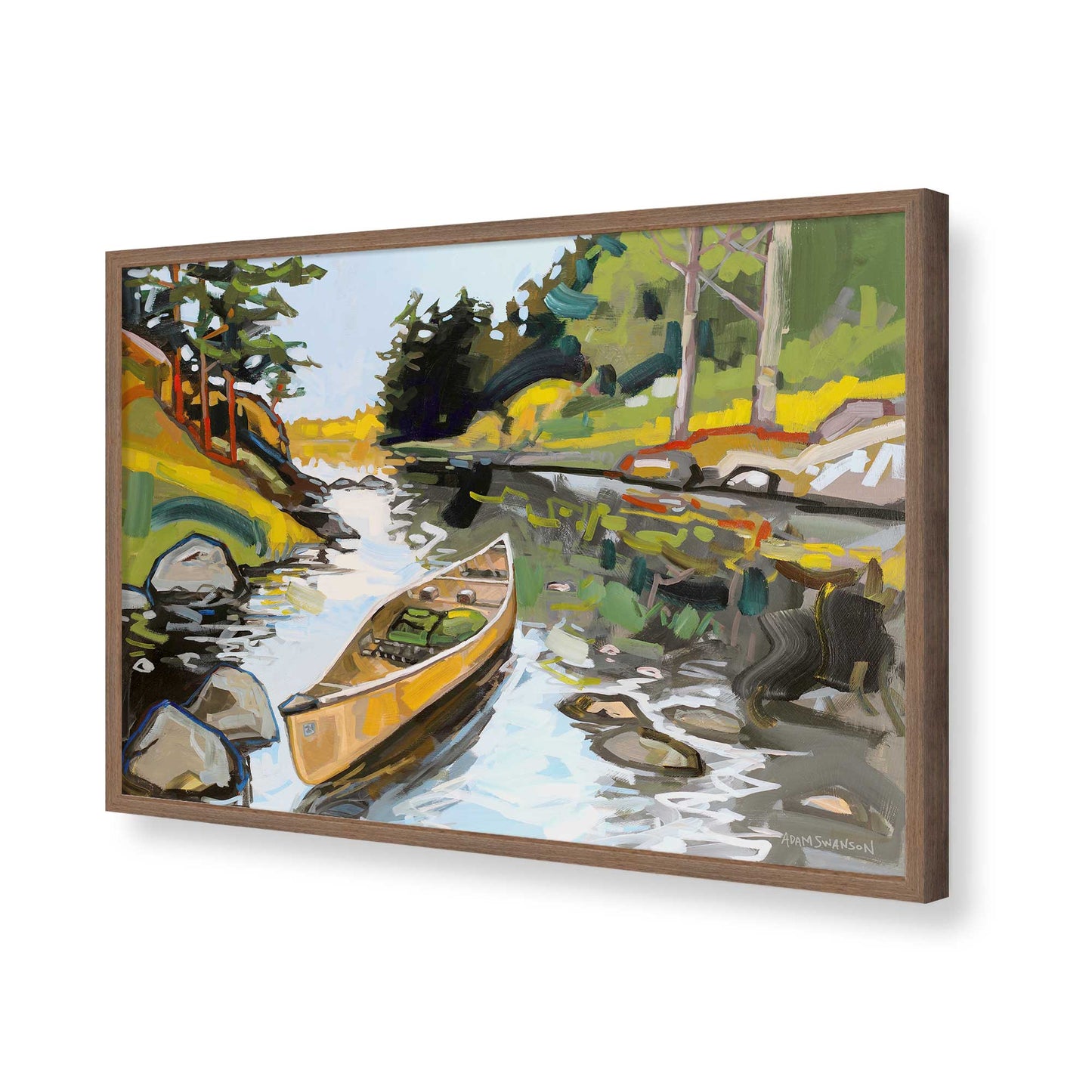 [Color:Walnut], Picture of art in a Walnut frame of the corner