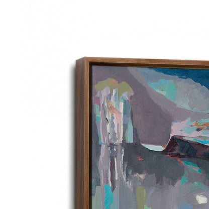 [Color:Walnut], Picture of art in a Walnut frame at an angle
