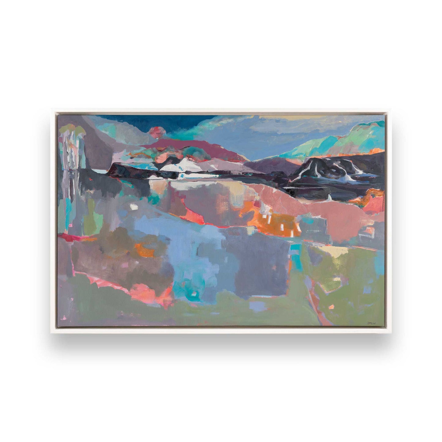 [Color:Opaque White], Picture of art in a White frame