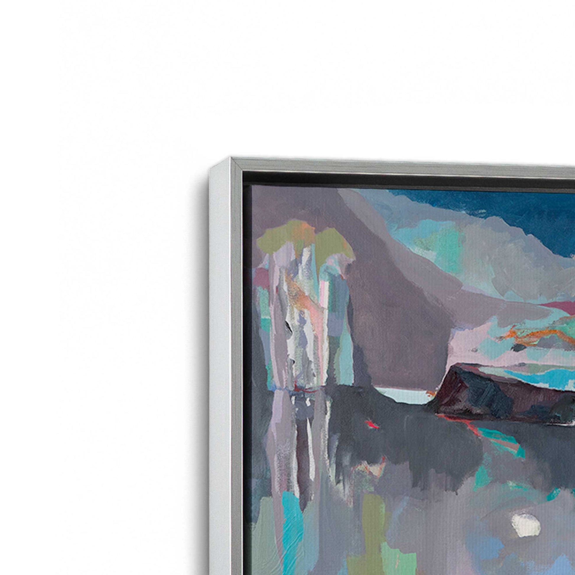 [Color:Polished Chrome], Picture of art in a Polished Chrome frame at an angle