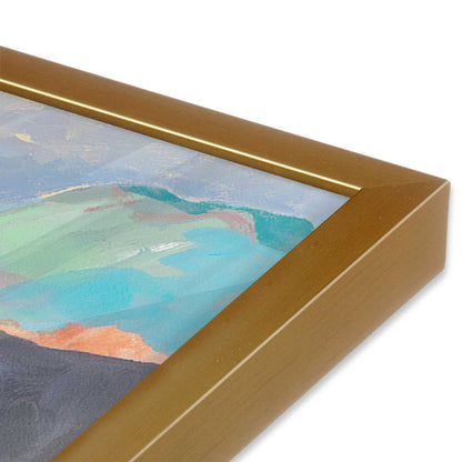 [Color:Polished Gold], Picture of art in a Polished Gold frame at an angle