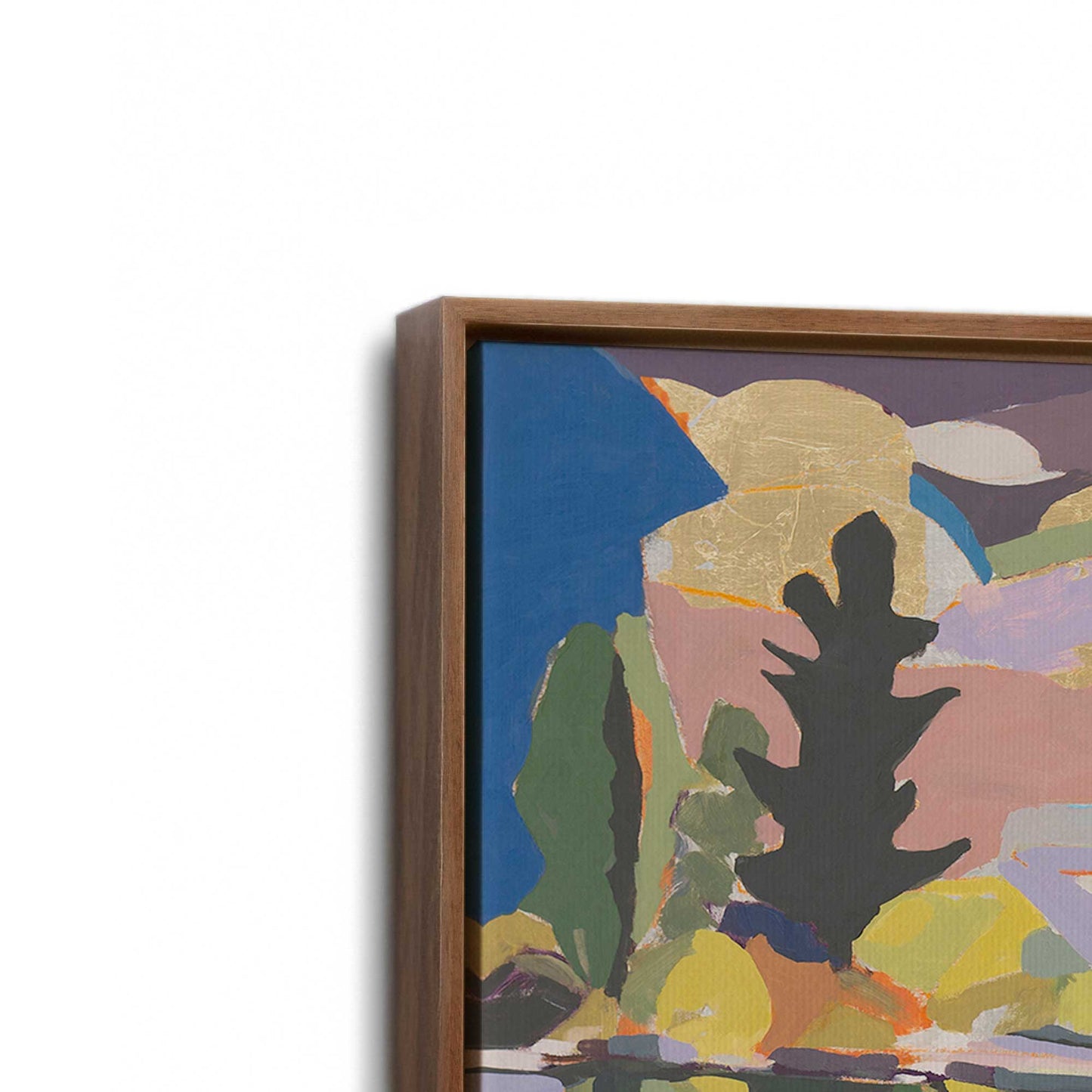 [Color:Walnut], Picture of art in a Walnut frame at an angle