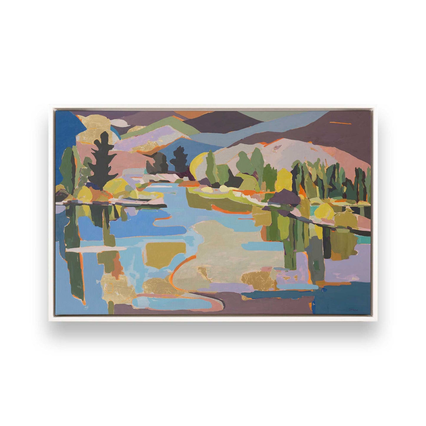 [Color:Opaque White], Picture of art in a White frame
