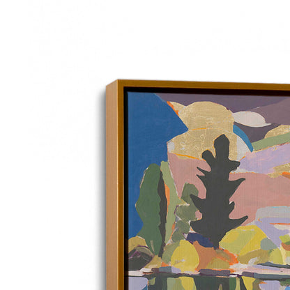 [Color:Polished Gold], Picture of art in a Polished Gold frame at an angle