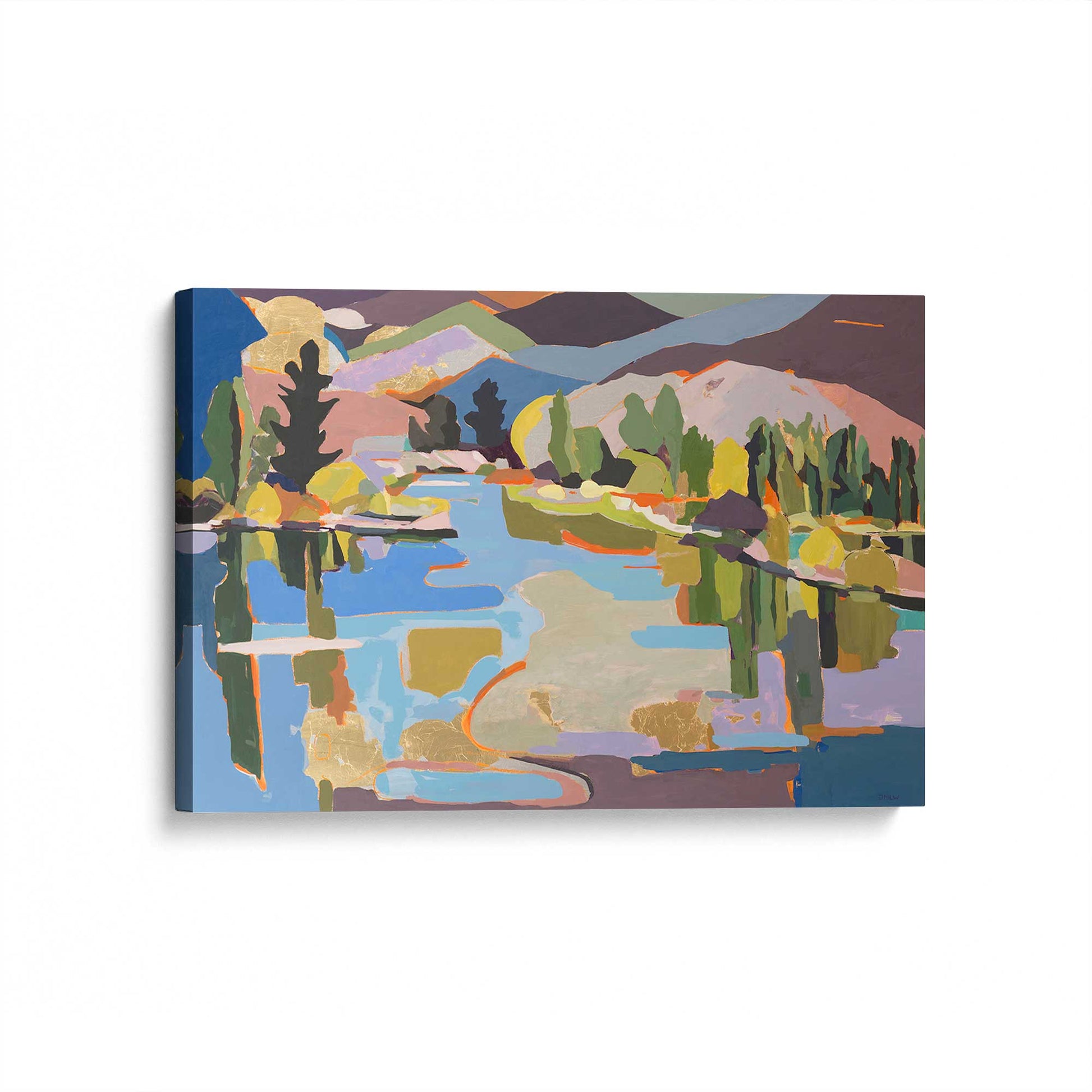 [Color:Stretched Canvas], Picture of art at an angle