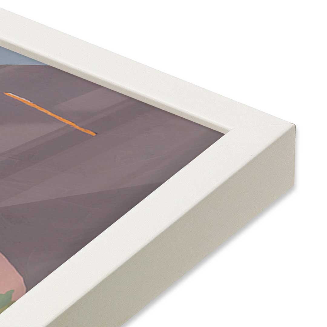 [Color:Opaque White], Picture of art in a Opaque White frame at an angle