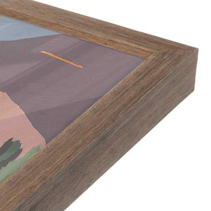 [Color:Walnut], Picture of art in a Walnut frame at an angle