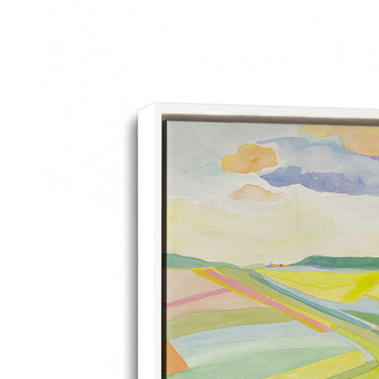 [Color:Opaque White], Picture of art in a White frame at an angle