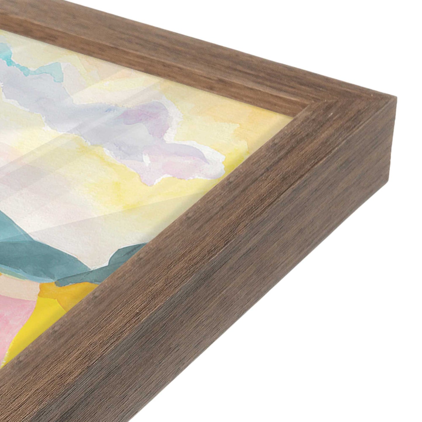 [Color:Walnut], Picture of art in a Walnut frame at an angle