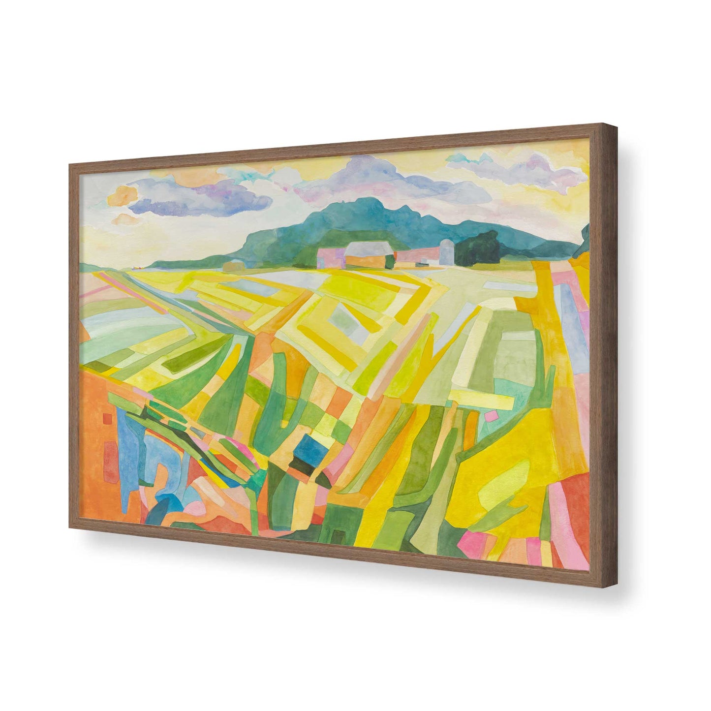 [Color:Walnut], Picture of art in a Walnut frame of the corner