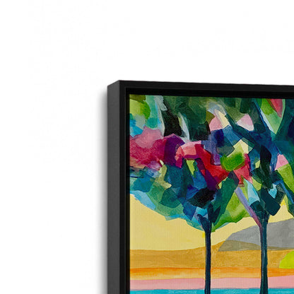 [Color:Satin Black], Picture of art in a Satin Black frame at an angle