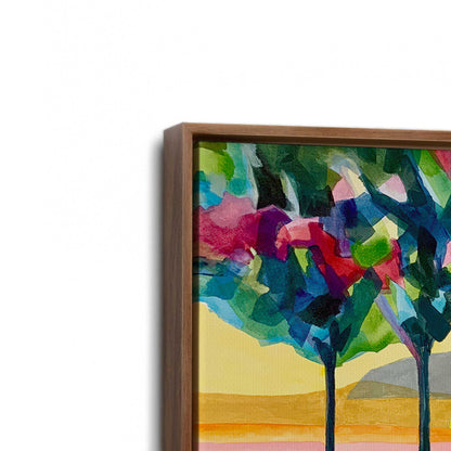 [Color:Walnut], Picture of art in a Walnut frame at an angle