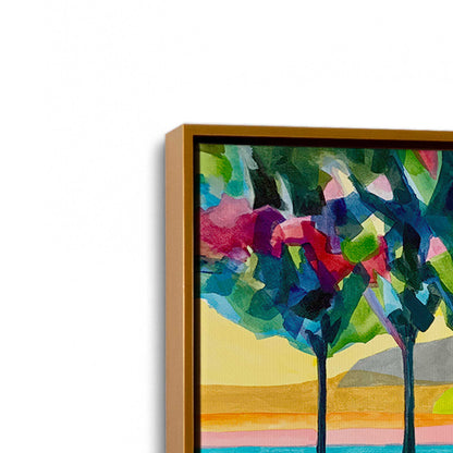 [Color:Polished Gold], Picture of art in a Polished Gold frame at an angle