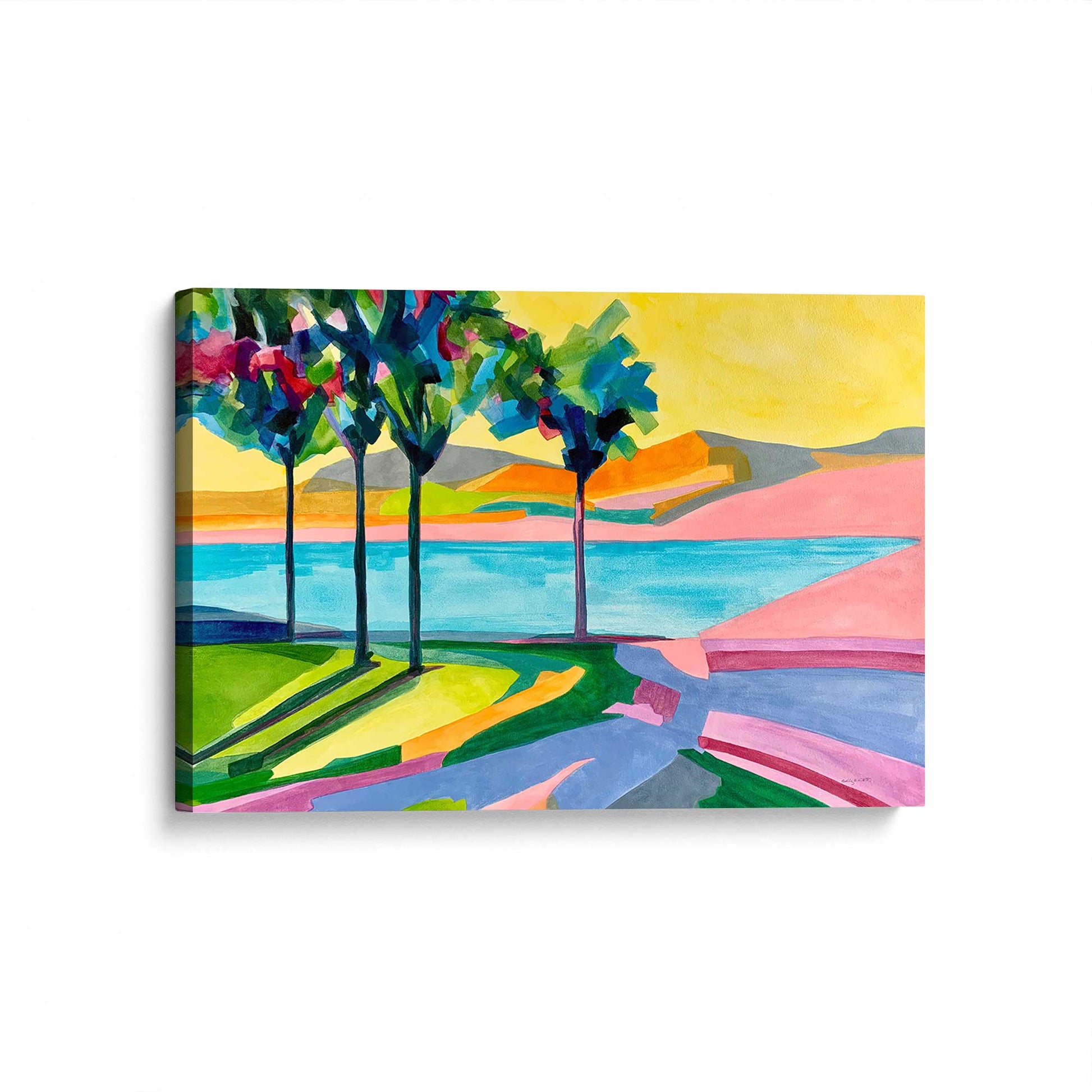 [Color:Stretched Canvas], Picture of art at an angle