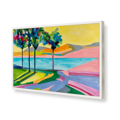 [Color:Opaque White], Picture of art in a Opaque White frame of the corner