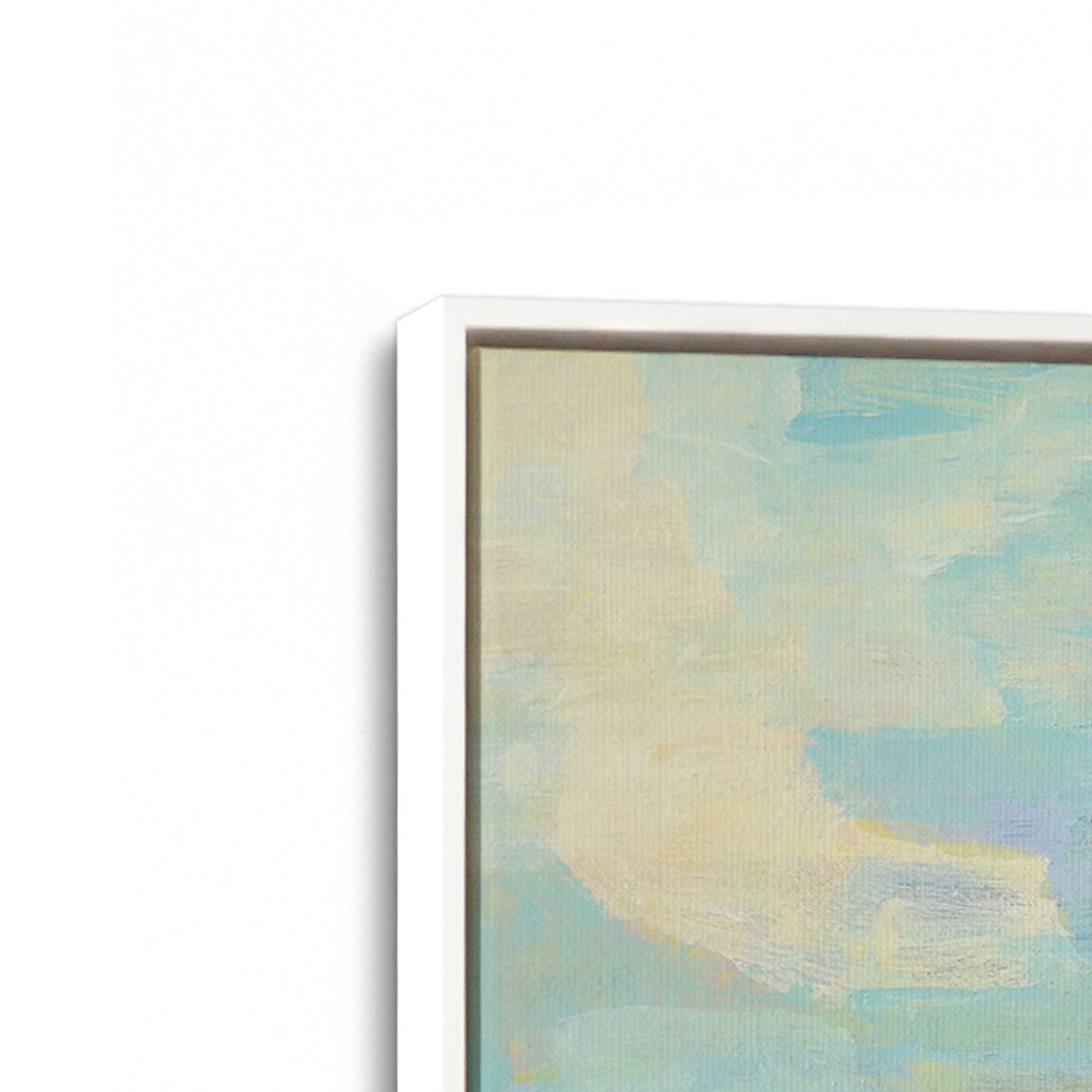 [Color:Opaque White], Picture of art in a White frame at an angle