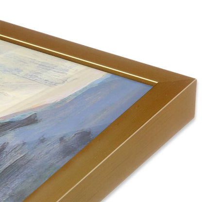 [Color:Polished Gold], Picture of art in a Polished Gold frame at an angle