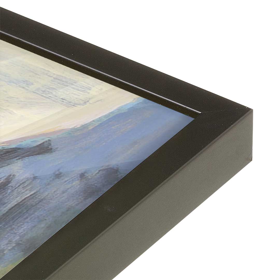 [Color:Satin Black], Picture of art in a Satin Black frame at an angle