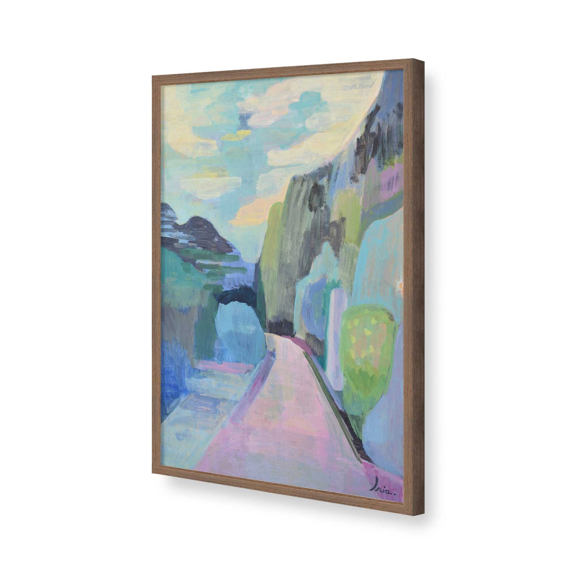 [Color:Walnut], Picture of art in a Walnut frame of the corner